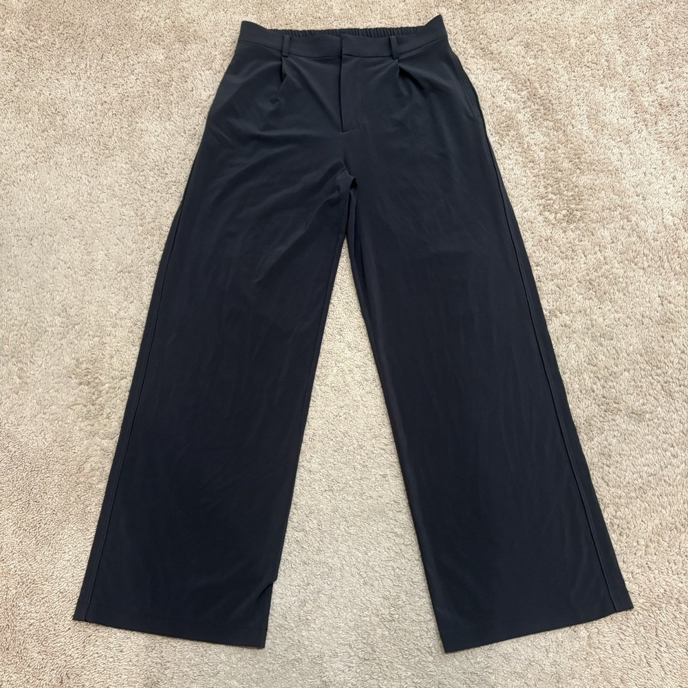 Vuori Villa Trousers Pants Women's Medium Black WideLeg High Rise
